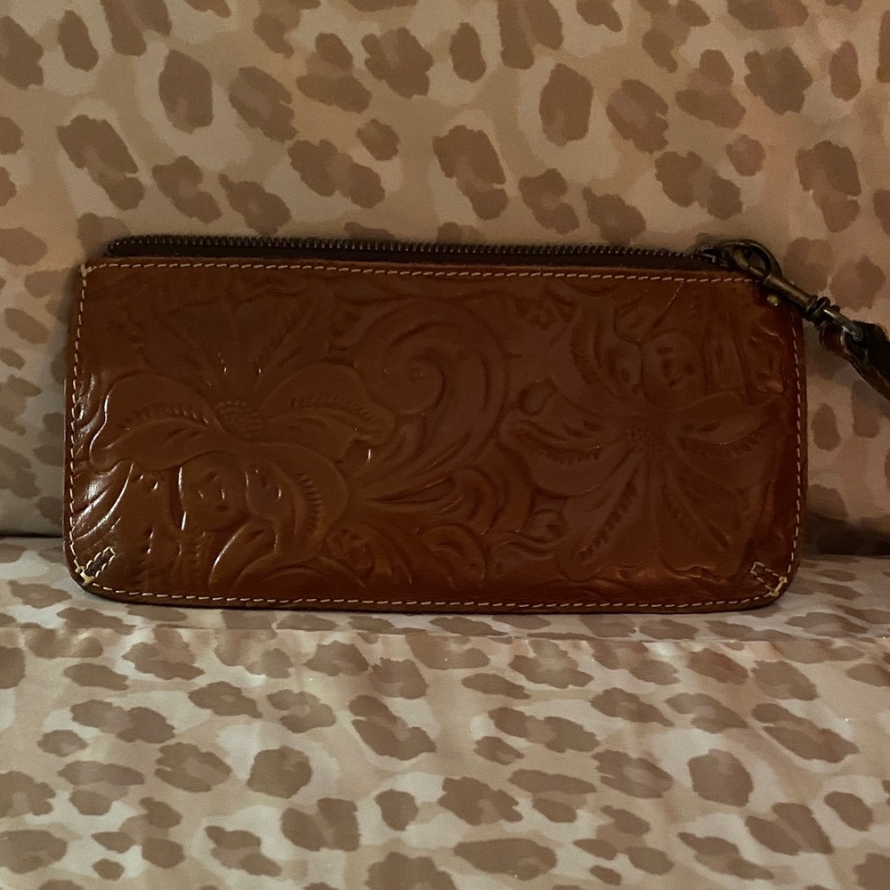 Patricia Nash Embossed Brown Leather Wallet